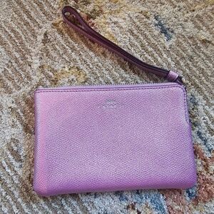 Coach Metallic Pink/purple Wristlet, Excellent Condition